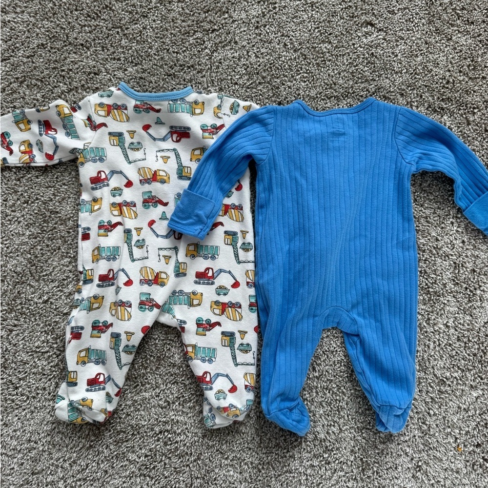 Little Me Baby Boy Footed Sleeper Bundle Pajamas Footies Set Size 0-3 Months - Picture 8 of 9